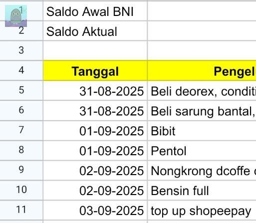 💚 kalian catet pengeluaran apa nggak?