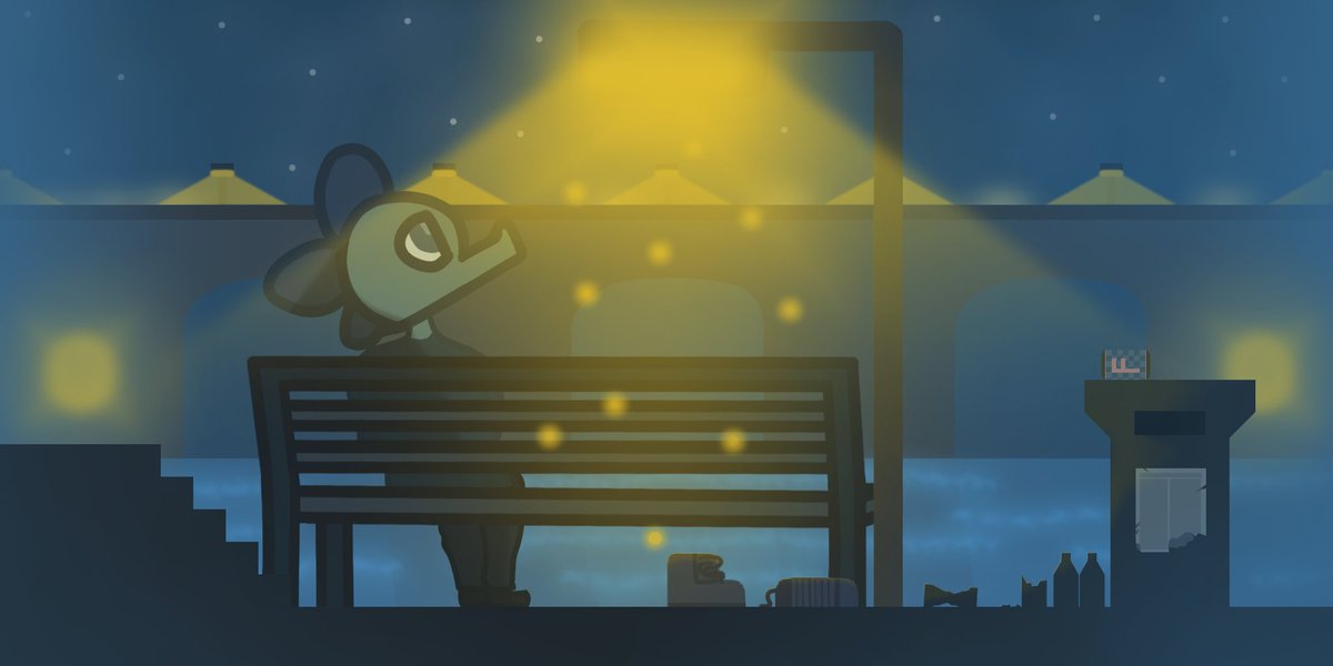 CattoDraws's tweet photo. "i miss you"
I wanted to draw that river place from college town that we see in the game, also tried to screw around with shading however i dont think it looks good, tried to depict Bea being sad that Mae is gone.
There are a couple (4) references to Mae here.
#nitw https://t.co/rpo2G5uKDA