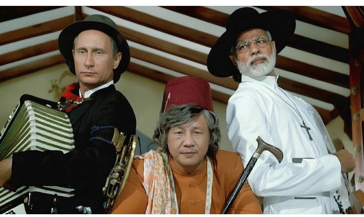 The SCO summit ending with the 3 leaders singing this song - 
♫♫♫ 
Make impossible possible, impossible impossible impossible...
When all three are gathered in one place...
Putin... Jinping... And Modi.
♫♫♫
#trump 
#SCOSummit2025