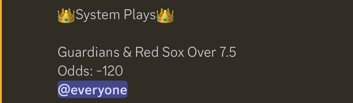 JBLocks_24's tweet photo. 👑JB-systems👑

Guardians &amp; Red Sox Over was absolutely the LOCK OF THE YEAR🎯

Games ended with a total 18 runs 🍾
#FYP #Trending #Foryoupage 

https://t.co/ZQlb6Um5QL https://t.co/kN9axFv4b4