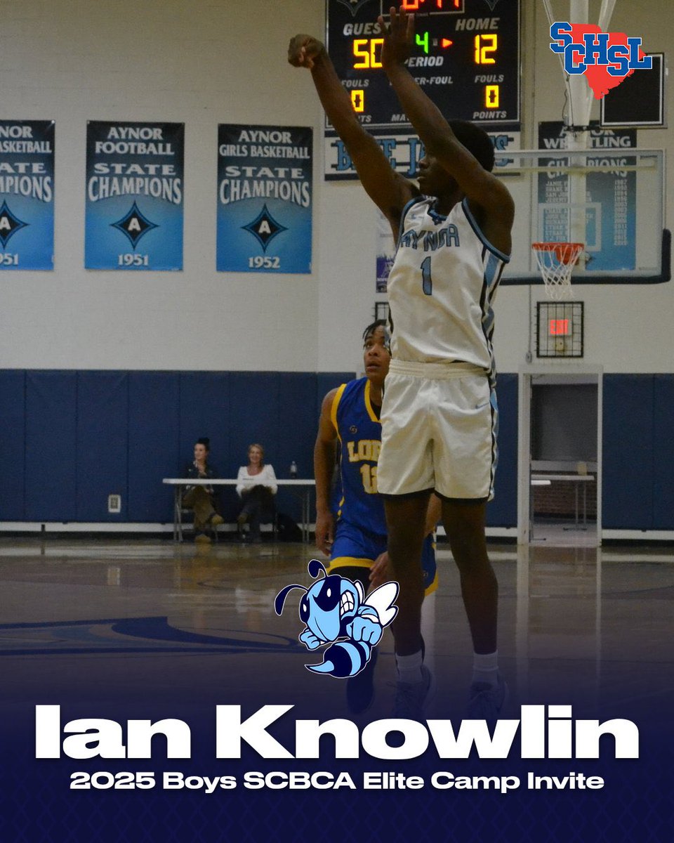 AynorMBB's tweet photo. Congrats to our guy @IanKnowlin11 on receiving an invite to the @SCBCA Elite Camp!

@jwedrasc @BDunnsports @Swanny1973 @PrepHoops https://t.co/NR4oNgn1ou