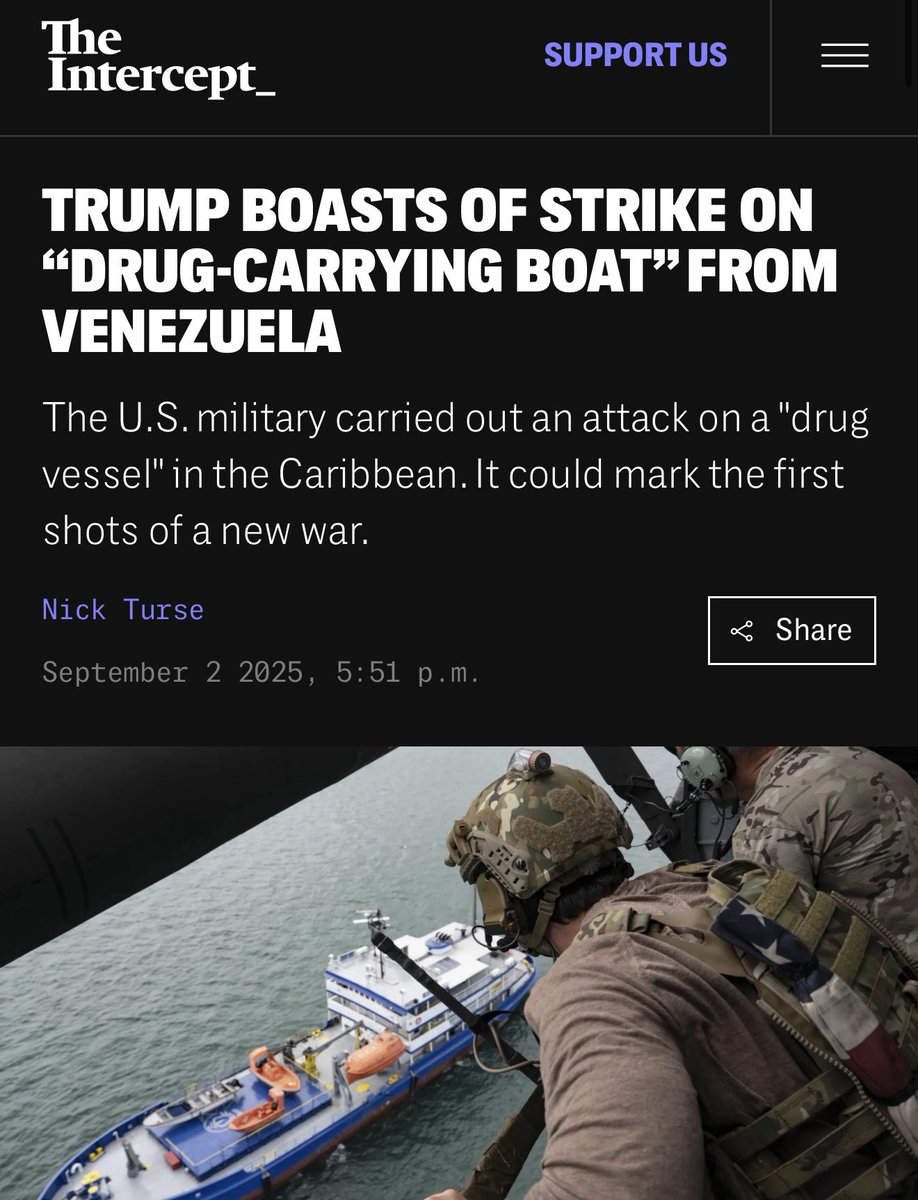 In my commentary for this compelling report by <a href="/theintercept/">The Intercept</a>, I lay out the strategic folly and dangerous implications of the escalating use of military force against drug cartels by the Trump administration. 

“If we head down the treacherous path of designating any group or