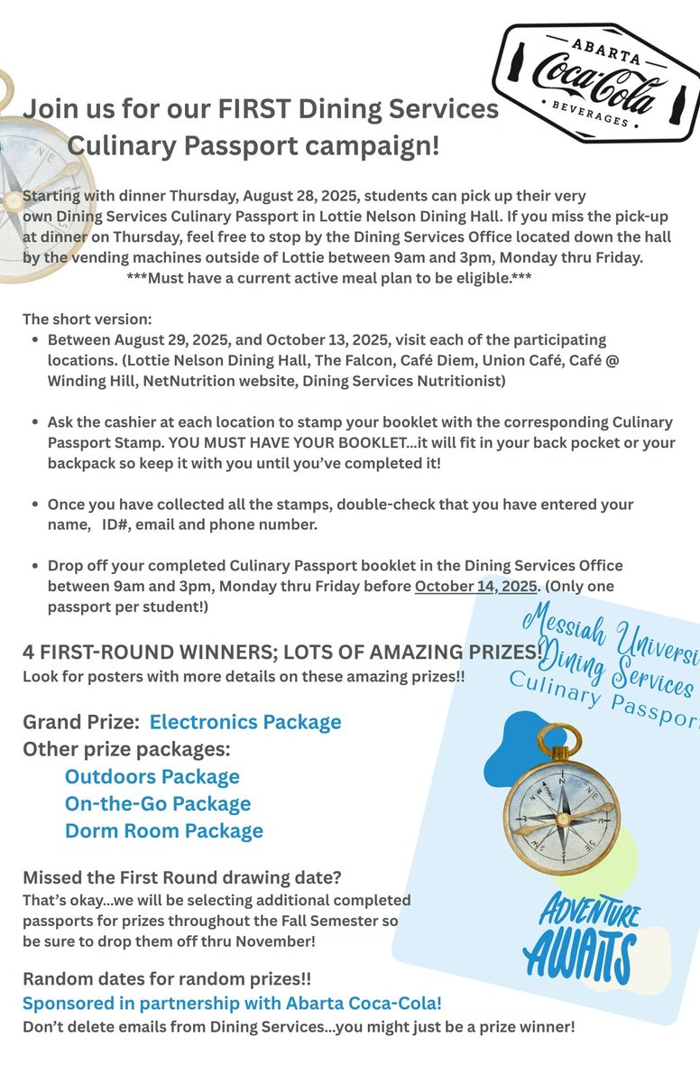 Messiah Dining tweet media