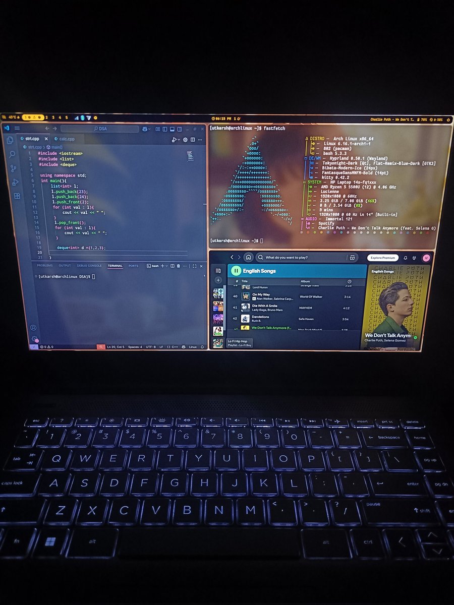 UtkDev's tweet image. Drop your coding setup 
Here is mine.