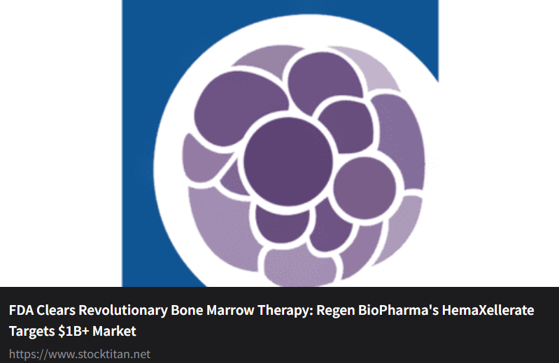 CrusaderStocks's tweet photo. $RGBP $RGBPP Regen BioPharma Discusses Potential Impact of HemaXellerate on Chemotherapy Treament Market; FDA clearance received for Phase 1 clinical trial of HemaXellerate with Potential market opportunity exceeding $1 billion annually in chemotherapy-induced bone marrow suppression-Partnership with experienced CRO for trial execution and Possibility for accelerated regulatory pathways and market exclusivity due to orphan indication status
https://t.co/4vYYlqVoE8 @StockInvestorD3 @StockFXz $AMGN $AZN $BMRN $BNTX $GILD $MRNA $ONC $SNY $TECH $VRTX #FDA #TECH