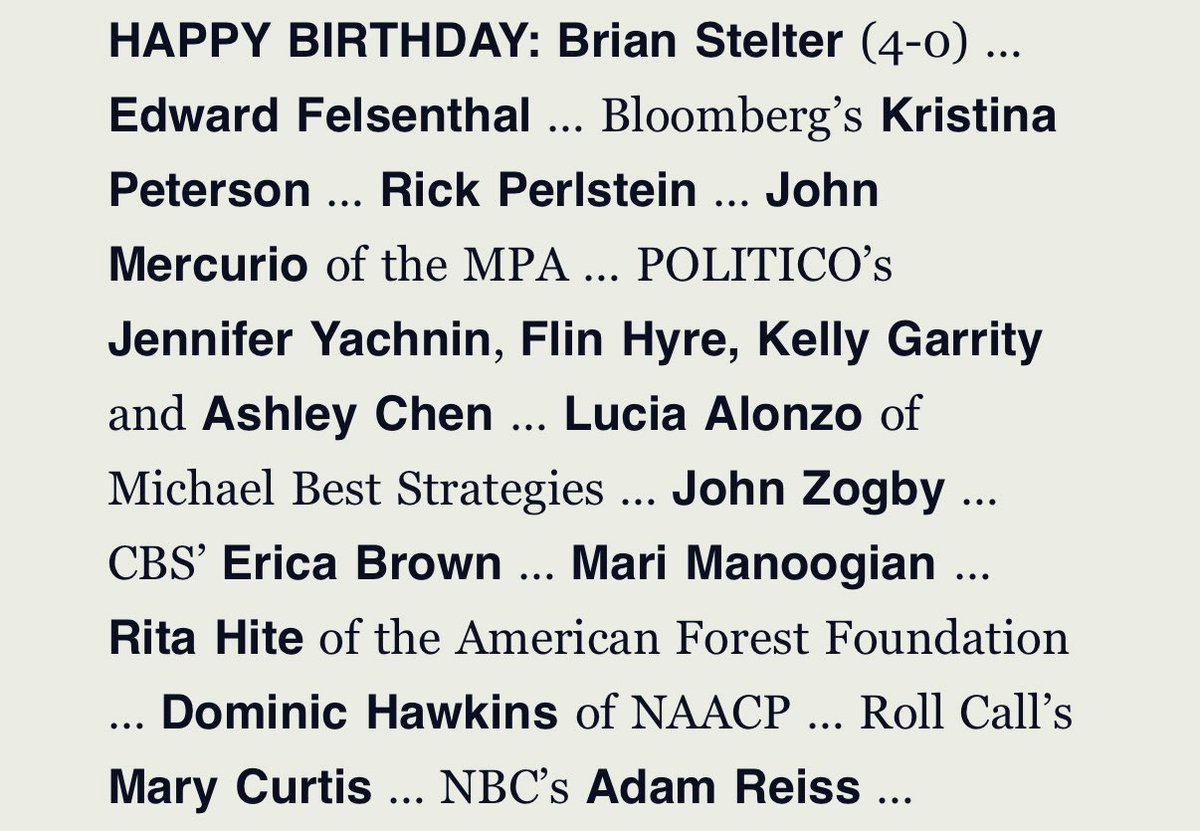 Happy birthday to all my fellow 9/3's! (And thanks <a href="/playbookdc/">POLITICO Playbook</a> for the shoutout)