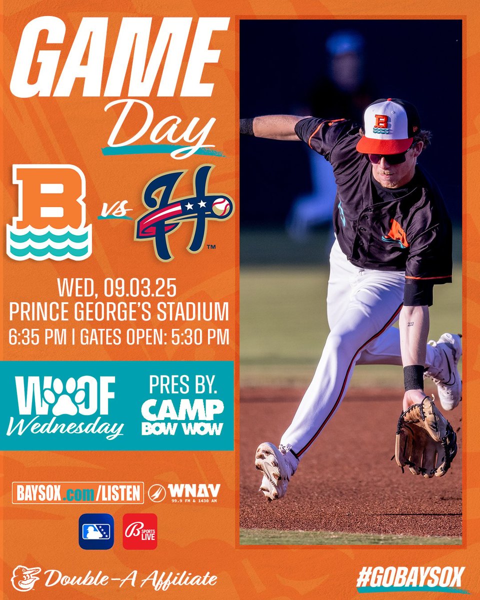 Last chance to bring your pup to the park!

⏰ 6:35 p.m. ET
📍 Prince George's Stadium
📻 hubs.ly/Q03GCG6x0
📺 <a href="/MiLB/">Minor League Baseball</a> TV, <a href="/Bally__Sports/">Bally Sports Live</a>
🎟️ hubs.ly/Q03GCFFT0
