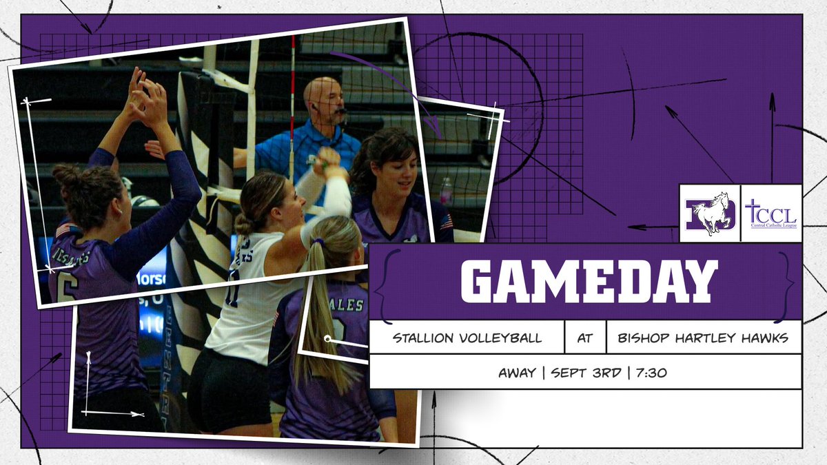 SFDGirlsVB's tweet photo. It's a Stallion Volleyball night! Our team opens up CCL play against the Bishop Hartley Hawks away at 7:30 PM. Let's show our spirit and support! Go Stallions! https://t.co/fbKFlYJtVZ
