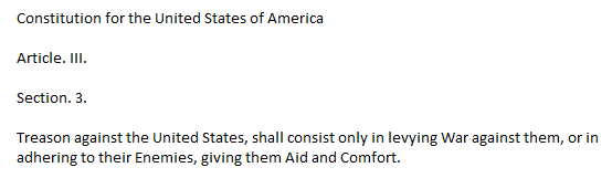 That's not treason, it's seditious conspiracy.
