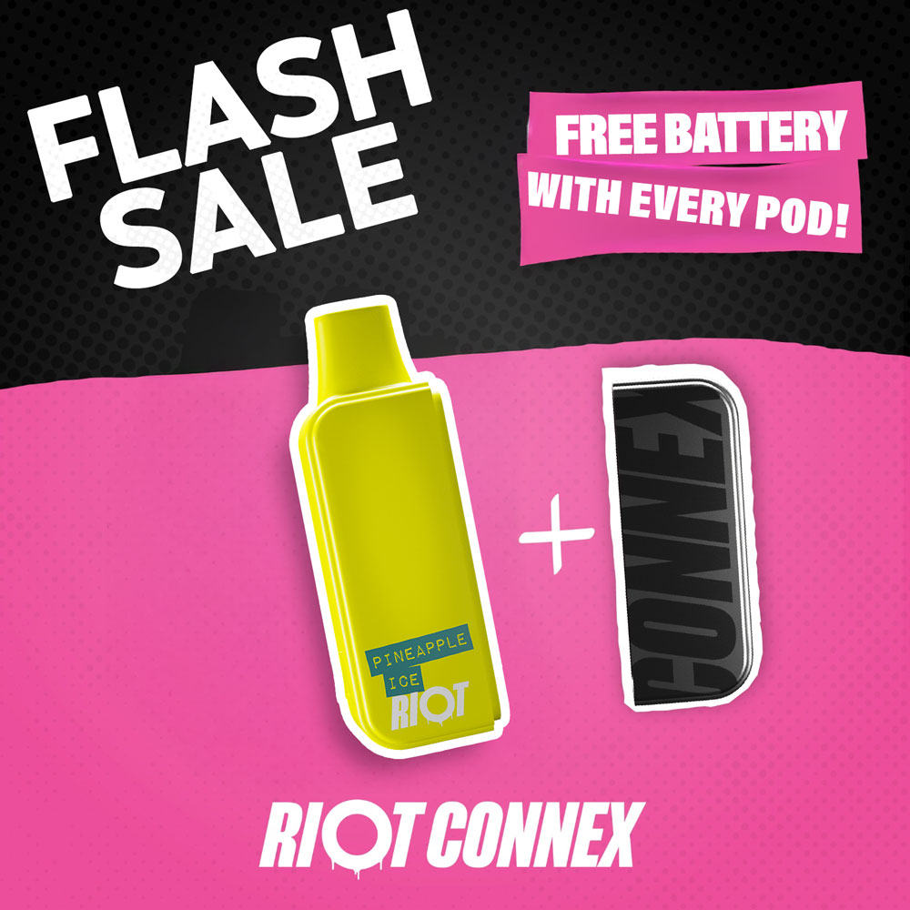 Flash Sale: £1.79 Riot Connex Pod + Free Battery with every pod! Very Limited stock. - mailchi.mp/ubervape/7-new…