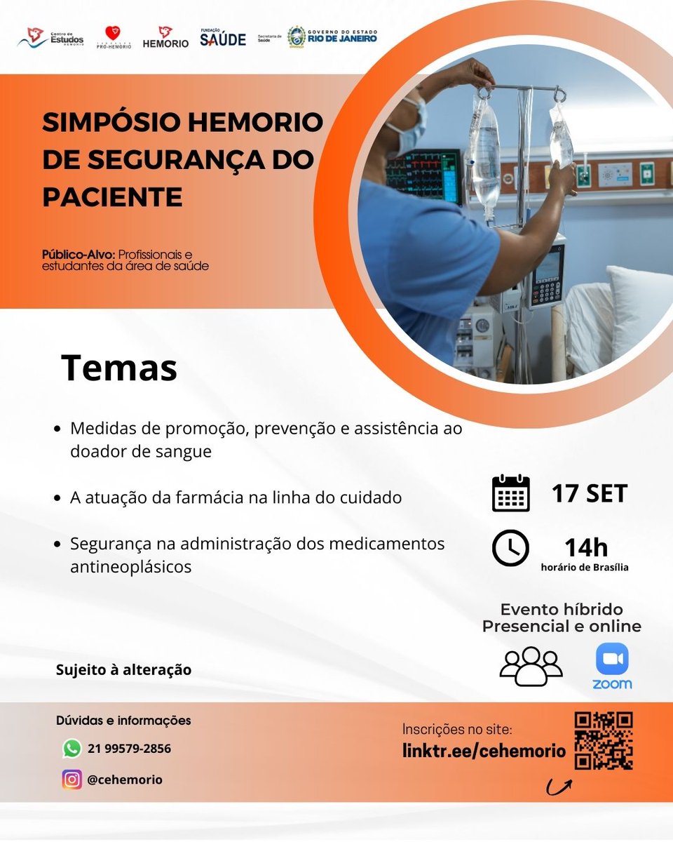 Centro de Estudos HEMORIO tweet media