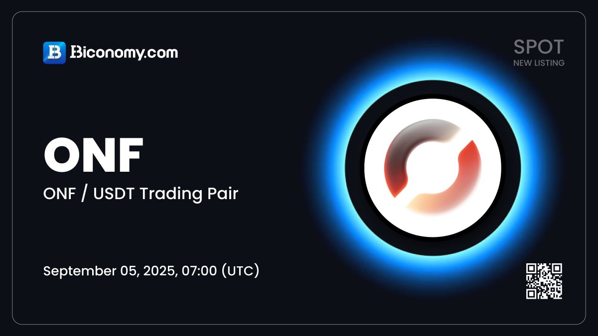 BiconomyCom's tweet image. 🚀NEW LISTING🔥 $ONF
We are excited to announce that @OracleFND will be listed on Biconomy.com! The #ONF / #USDT spot trading pair will be available on September 05, 2025, 07:00 (UTC)🔥
About ONF:
"With Oracle, you gain access to a wide range of DeFi strategies,…