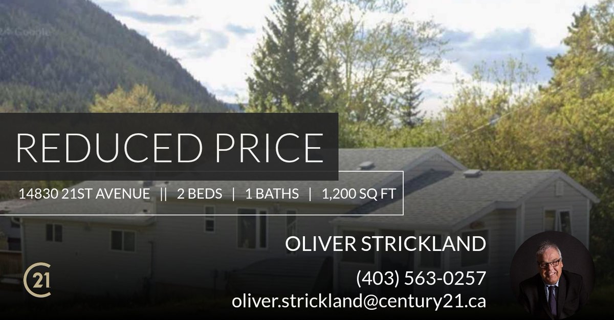ShStrickly's tweet photo. 📍 Reduced Price 📍 This recently reduced home at 14830 21st Avenue in Frank won't last long, so, don't wait to set up a showing! Reach out here or at (403) 563-0257 for more information!

https://t.co/rf3niZxtwd https://t.co/07xhspdh4g https://t.co/h6FsezDhIy