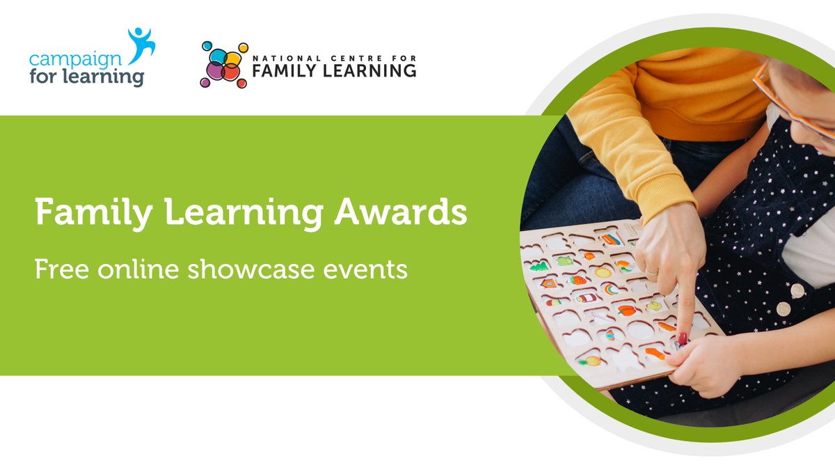 CForLearning's tweet image. Looking for ways to inspire your family learning practice? 💡
We have a range of free showcase events lined up from #FamilyLearningAwards winners and shortlisted organisations.
Visit our website here: bit.ly/CfLEvents