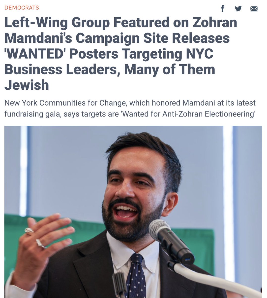 A left-wing group with deep ties to ZOHRAN MAMDANI is behind a series of "WANTED" posters targeting NYC business leaders who oppose his campaign.

Many of Mamdani's supporters support Luigi Mangione and want to "globalize the intifada."  

freebeacon.com/democrats/mamd…