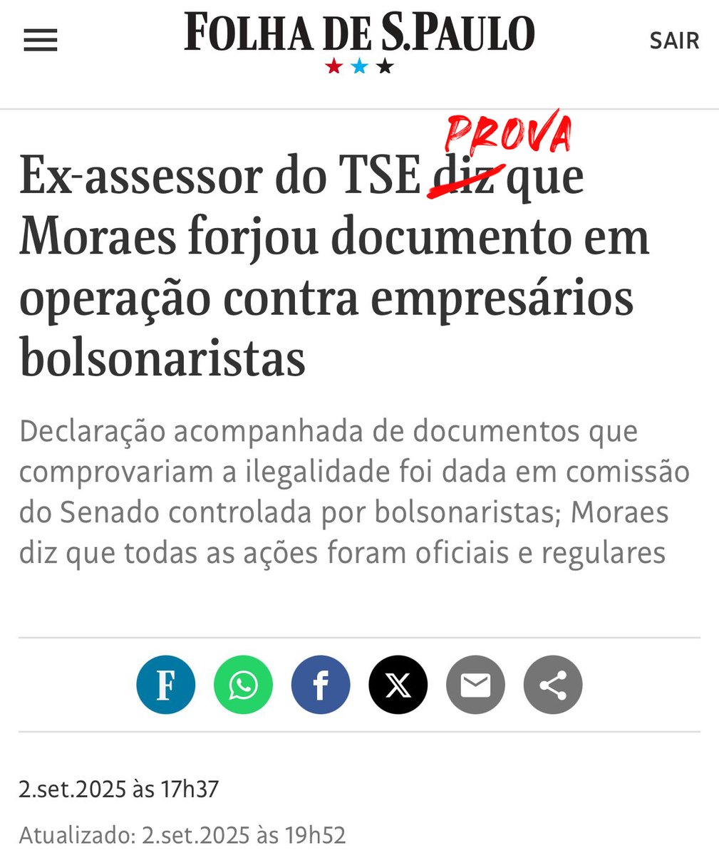 Arrumei aqui rapidão pra Folha.