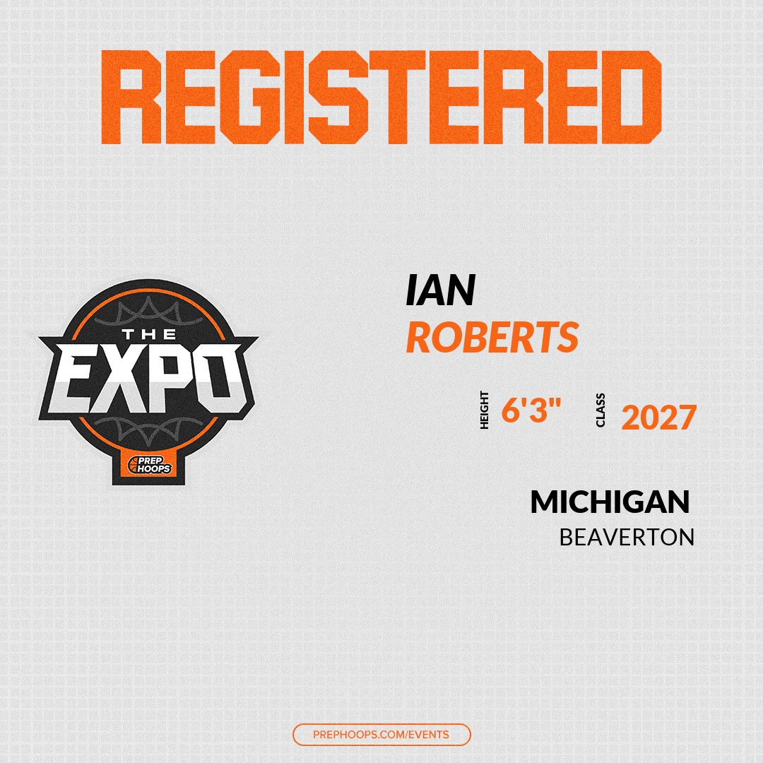 Welcome Class of 2027 Ian Roberts (@ian_roberts3) of Beaverton HS to the <a href="/PrepHoopsMI/">Prep Hoops Michigan</a> Showcase @ MSA Fieldhouse. 

🔥🏀 #PHExpoMI 🏀🔥

Register NOW! 👇  
events.prephoops.com/e/1596/registe…