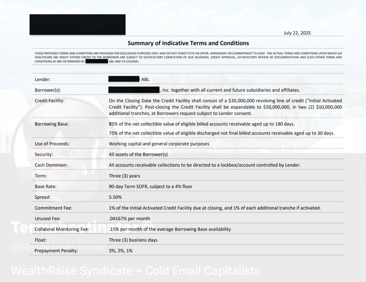 $50M Term Sheet in July.
3% Fee at closed in August.

$150,000 commission.

I reveal the entire playbook in a 35 page doc for free.