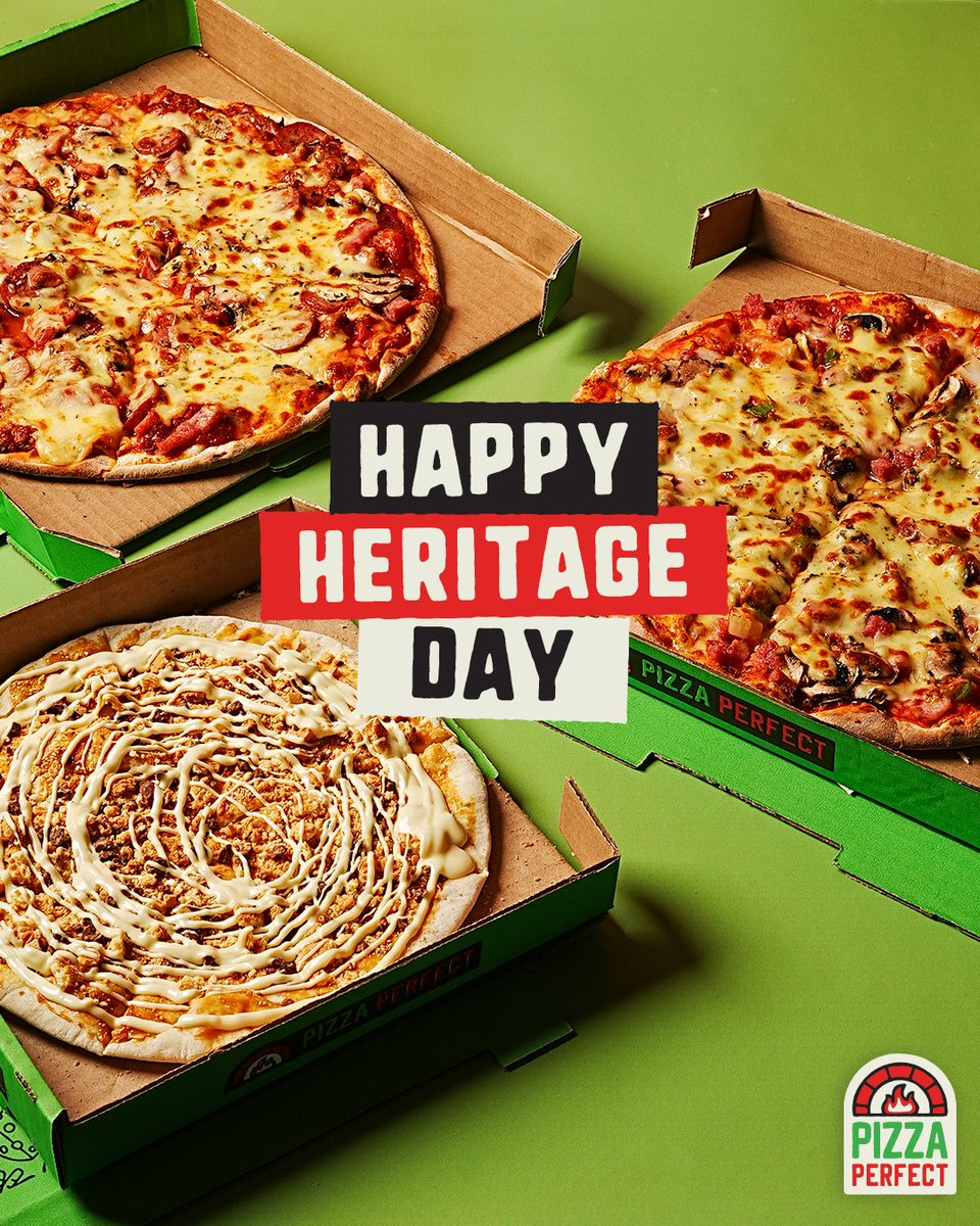 PizzaPerfectza's tweet image. We&apos;re celebrating Heritage Day the #PizzaPerfect way - by bringing people together over great pizza since 1989 🇿🇦❤️