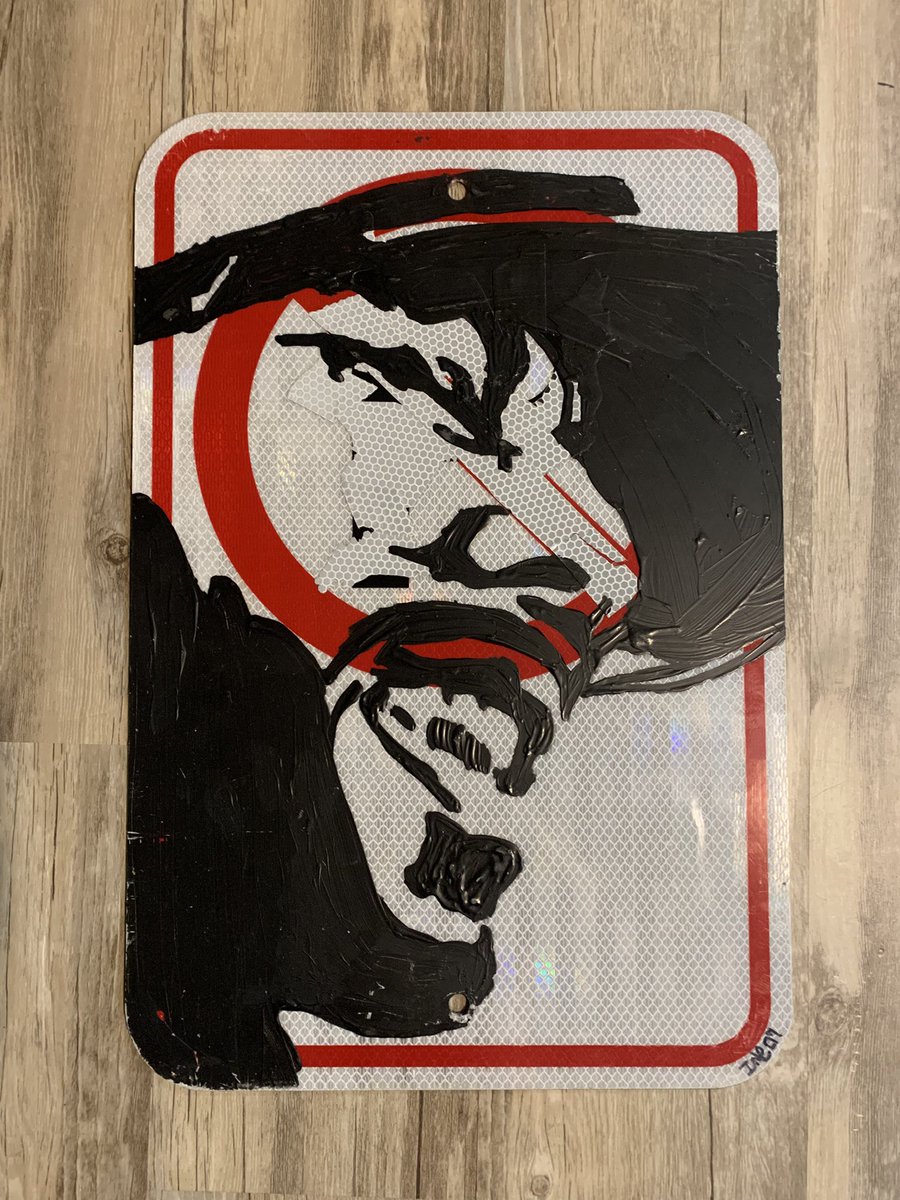 Common - 12x18 upcycled sign oil &amp; reflective scraps
DM to purchase
#art #artist #artoftheday #artforsale #thesigntologist