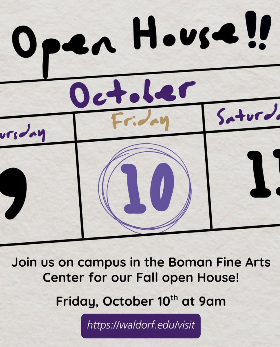 As you explore your options for higher education you’ll want to visit the universities you’re interested in and the Waldorf University Fall Open House is the perfect event to get a feel for what it’s like to be a Warrior.

Sign up here. waldorf.edu/residential/ad…