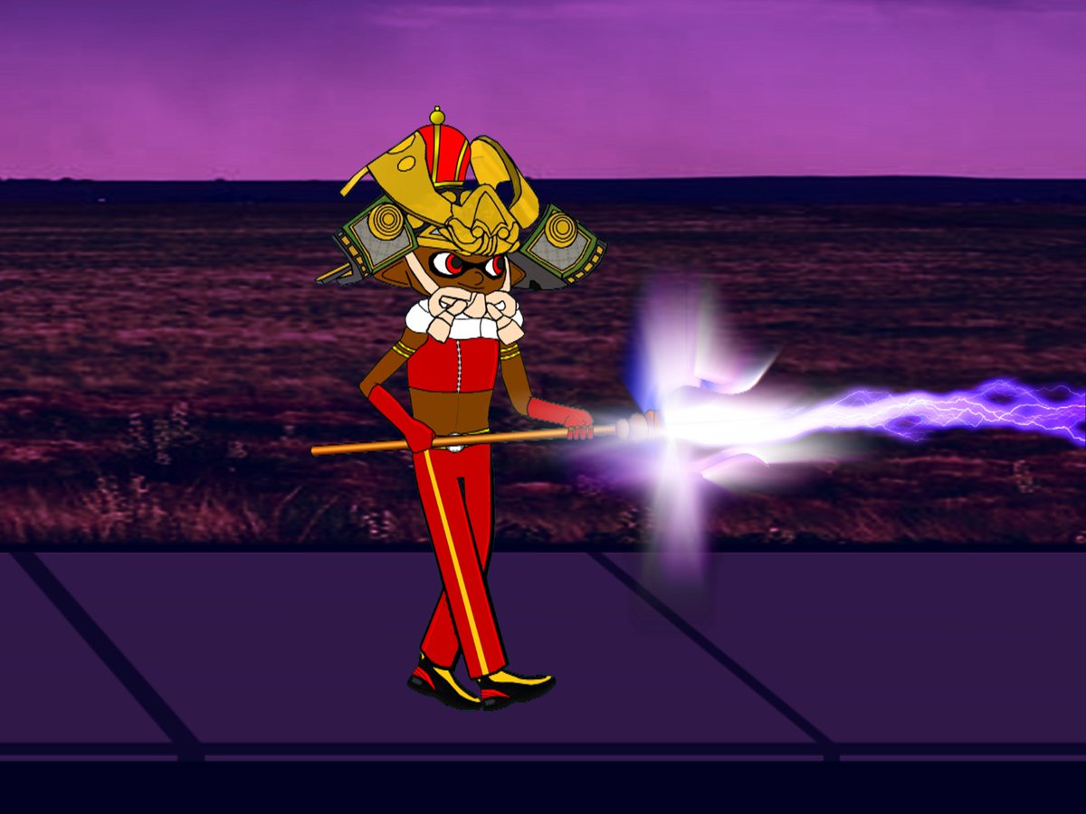"What is the most powerful enemy you had to fight against?" -&gt;

My most powerful enemy is Mr. Evil Grizz. I use my "Power of Splatastic Darkness" to repel his evil schemes, saving the universe from being covered in Purple Fuzzy Ooze.

kingbloopertyphoon.straw.page