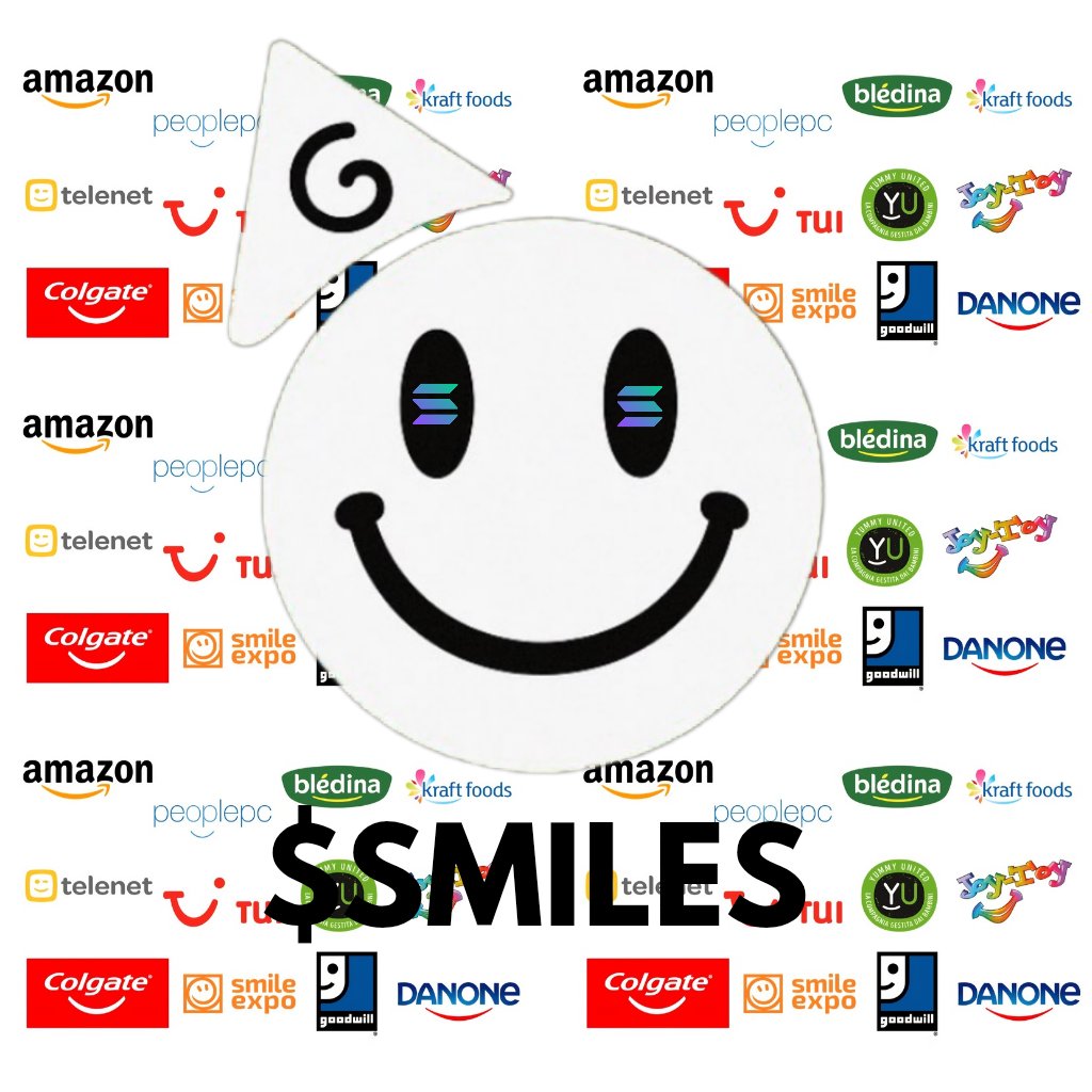 Some very big brands have "SMILES"...but you knew that already (didn't you?)❣️

CA: GD7iXLNJZCtiNCHRDHjPoEkzSg4SMTyJUJsxQFXZGk34

$SMILES on SOLANA
<a href="/Emile0x1908/">Emile</a>
<a href="/CryptOogies/">CryptOogies</a> 
<a href="/Emile_ai/">Emile Ai</a>