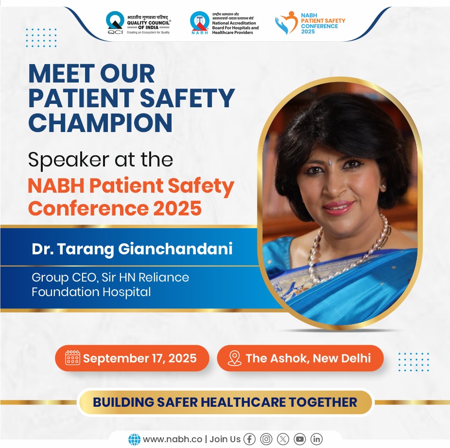 NABH_QCI's tweet image. 🌟 NABH #NPSC 2025: Meet Our Patient Safety Champion – Dr. Tarang Gianchandani 🌟

Dr. Tarang Gianchandani, Group CEO – Sir H. N. Reliance Foundation Hospital ( @RFhospital ), is an accomplished Orthopaedic Surgeon, healthcare administrator, and award-winning leader with over 25