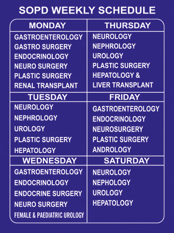 SCBMCHCTC's tweet image. Super Specialty Outdoor Schedule of SCBMCH,Cuttack @HFWOdisha