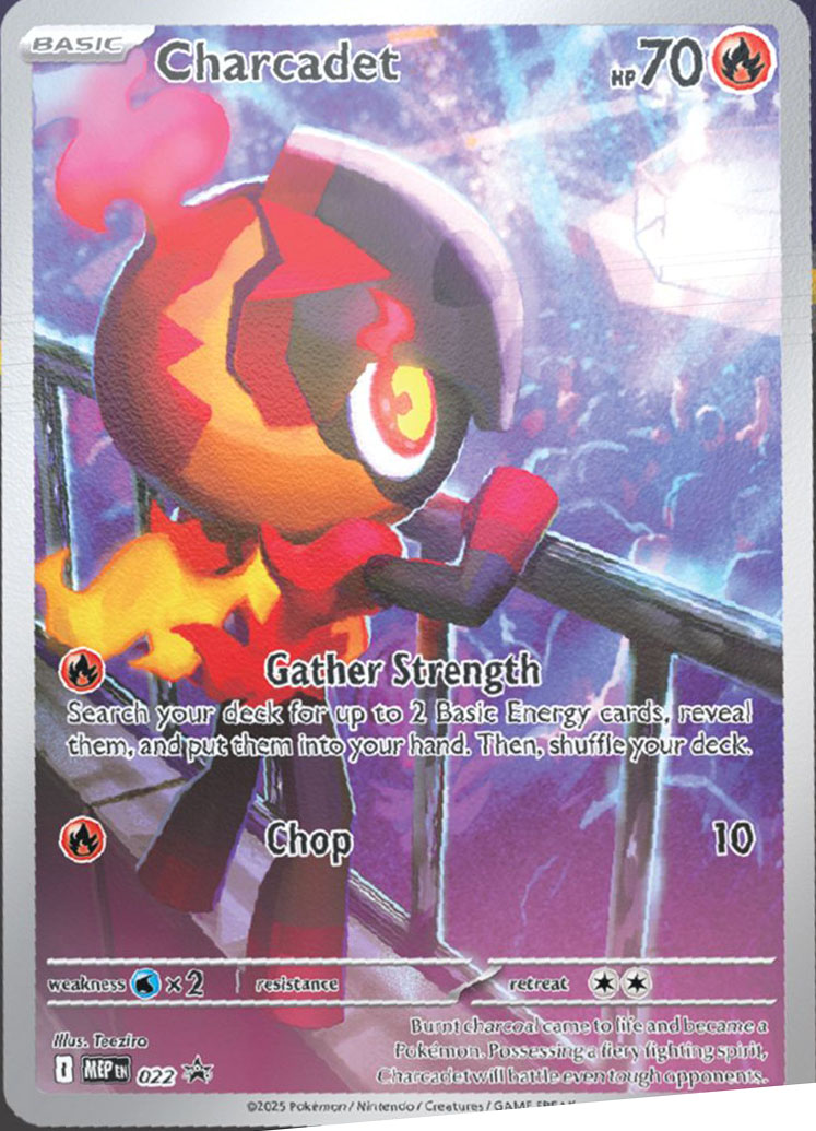 The Charcadet Illustration Rare promo from the "Phantasmal Flames" Elite Trainer Box has been revealed!

Check out this article on PokeBeach for all the set details:

➡️ pokebeach.com/2025/09/phanta…