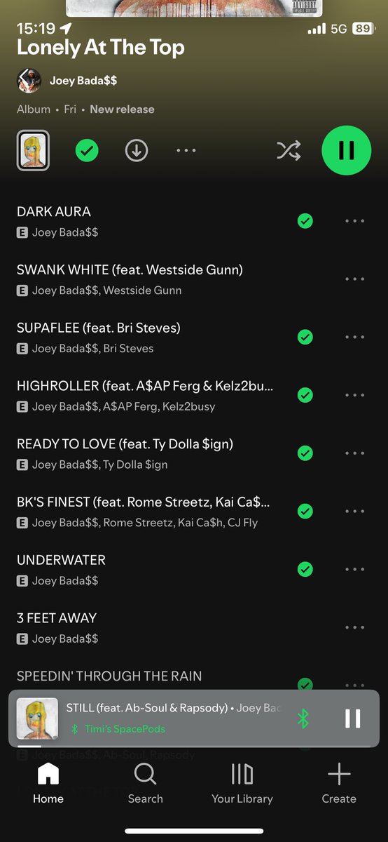 red__Timi's tweet image. This new Joey Bada$$ album almost has no skips. Really good. Wow.
STILL is my favourite. DARK AURA, READY TO LOVE, UNDERWATER up there too.