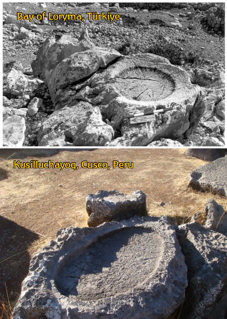 The Inca-didn't-build-it🔩: Part 2

Cusco, Peru🇵🇪
  vs.
the Bay of Loryma, Türkiye🇹🇷
(which just happens to be where the amazing Bozukkale "fortress" is located too! See last post for a link)

#1: rock-cut bowls