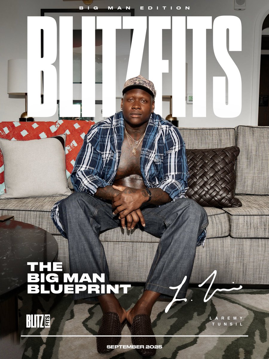 The Big Man Blueprint — Laremy Tunsil for <a href="/blitzfits/">Blitzfits</a> 

Now in D.C. with the <a href="/Commanders/">Washington Commanders</a>, the Pro Bowl tackle is rewriting the rules for big men. From calculated fits to custom cleats, he’s proving linemen deserve the same tunnel talk as skill guys.

blitzfits.co/features/the-b…
