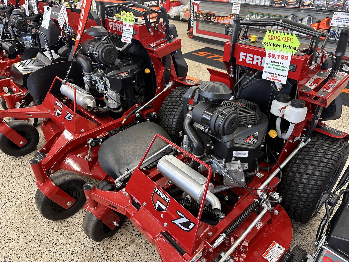 🚜✨ Cut grass like a pro, stand tall while you do it! ✨🚜
Ferris Stand-On Mowers are built for power, comfort, and efficiency — and right now, they’re ON SALE! 🌱🔥