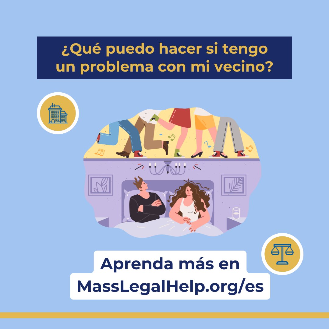 MassLegalHelp's tweet image. Are you having a problem with your neighbor? Visit MassLegalHelp for a list of some steps you can take to solve the problem.

In English: masslegalhelp.org/housing-apartm…

En español: masslegalhelp.org/es/vivienda-ap…