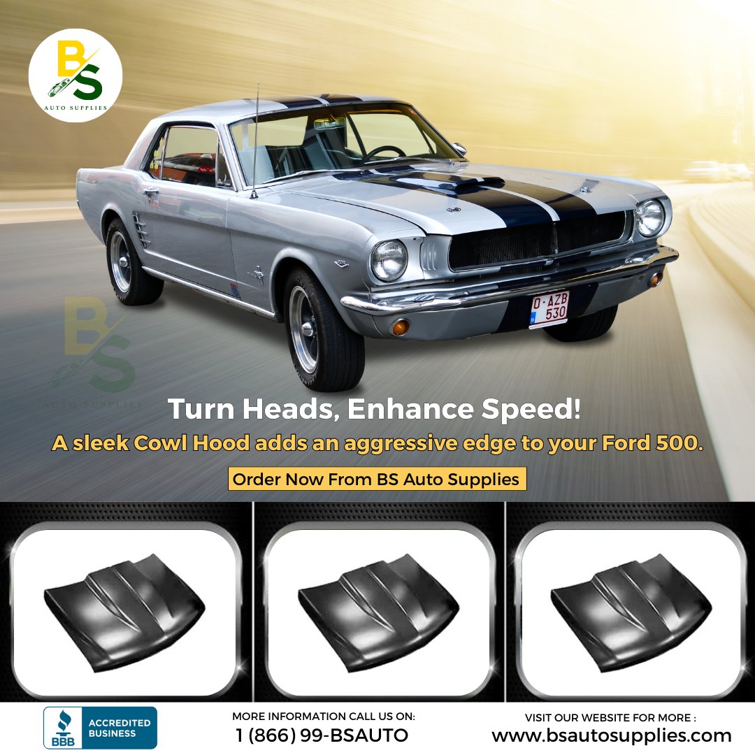 supliesbsauto's tweet photo. Turn Heads, Enhance Speed! 

Upgrade your Ford 500 with a sleek Cowl Hood for a bold, aggressive look and improved aerodynamics. 

Get Yours Today &amp; Elevate Your Ride!

#Ford500 #CowlHood #SleekStyle #PerformanceUpgrade #DriveBold #BSAutoSupplies https://t.co/9TJZrv5Ka3