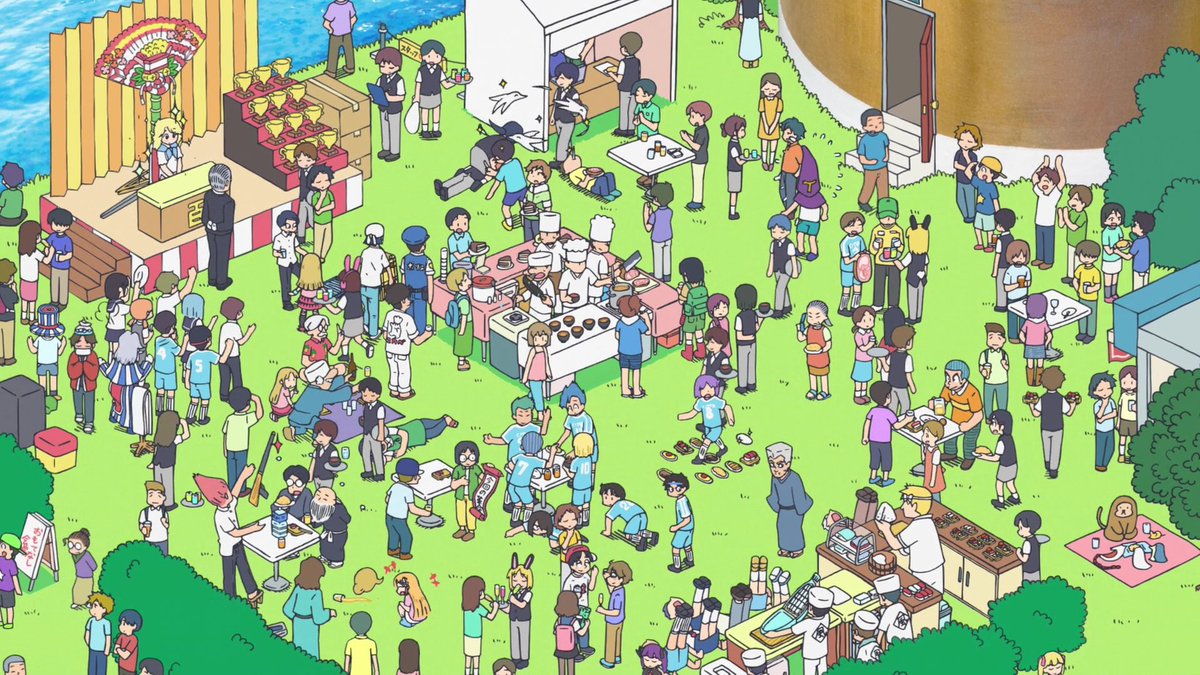 #animeCITY 

الحلقة الخامسة من أنمي سيتي هي أكثر حلقة إبداعية شفتها بحياتي. 

بدأنا الحلقة من منظور الشخصية الرئيسية وكل شوي نشوف منظور إضافي وأحداث كل شخصية مترابطة مع الثانية، استمر هذا الوضع الفوضوي حتى اجتمعت كل الشخصيات بمكان واحد.

الحلقة تقدر تعيدها ١٠ مرات وكل مرة تركز مع