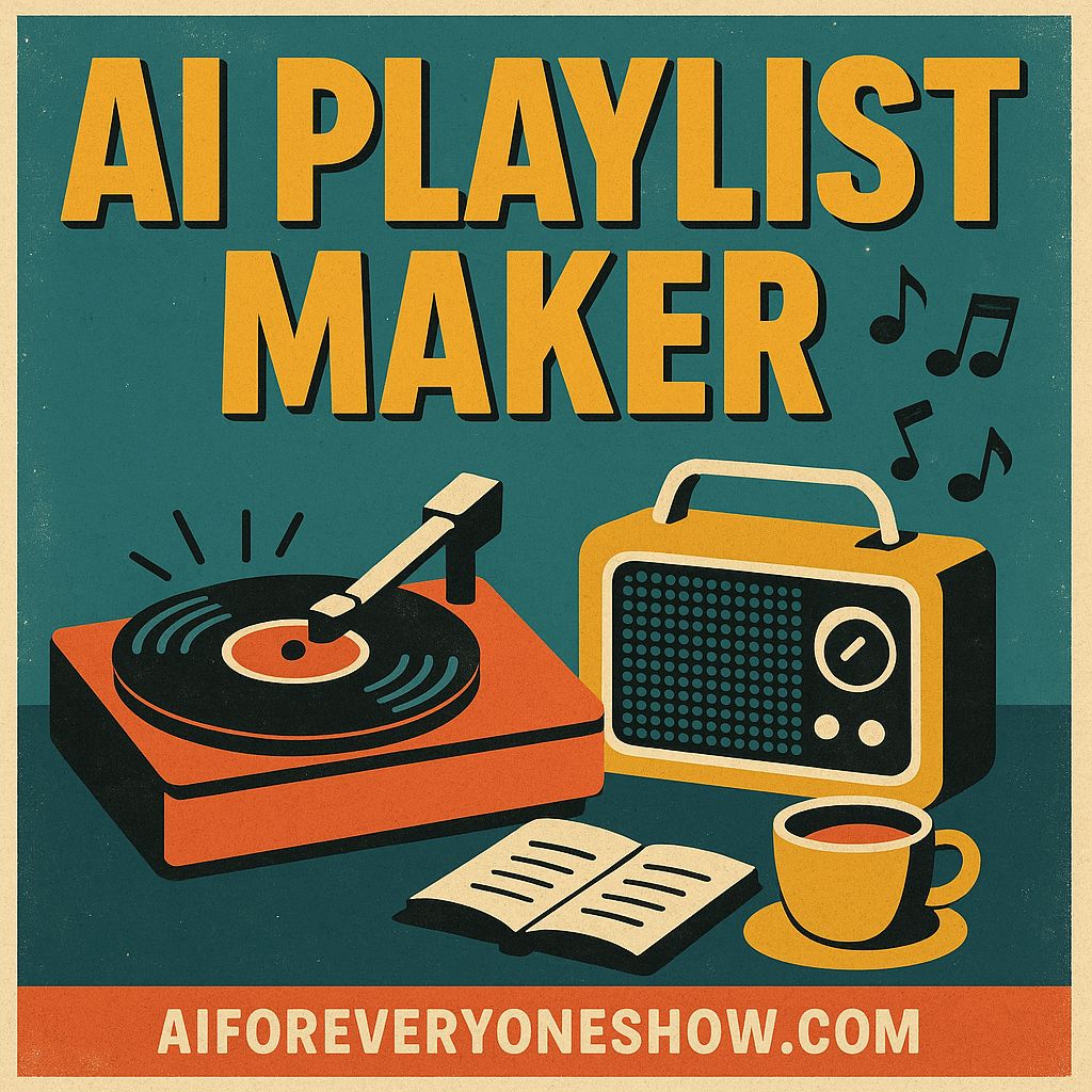 Tired of the same old songs? 🎶
Ask AI: “Make me a playlist for a summer evening BBQ.”
You’ll get a fresh soundtrack in seconds.

Watch the AI for Everyone Show at aishow.io/youtube

#MusicLovers #SmartAI #AIforEveryoneShow