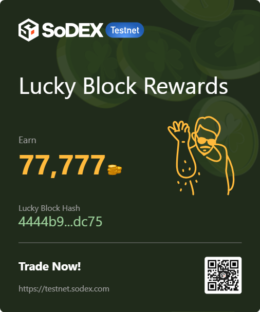thutranthi9's tweet photo. I’ve won the Lucky Block! Come and get yours!

Trade and earn on SoDEX Now:
https://t.co/5BCPOkh9n6 https://t.co/O1ExiSeh99