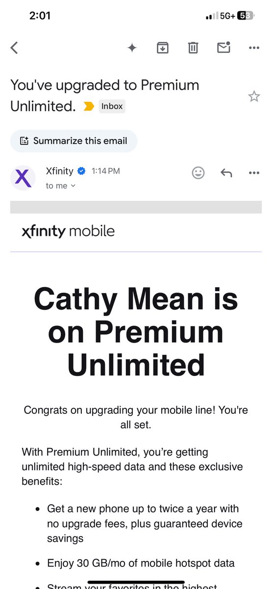 A simple text stating that my cell phone service would be slowed down due to my “unlimited data” plan data allowance being reached? <a href="/Xfinity/">Xfinity</a> <a href="/XfinitySupport/">Xfinity Support</a> 

How did a decent conversation with a non-English speaking rep. result in the WORST customer service experience EVER?