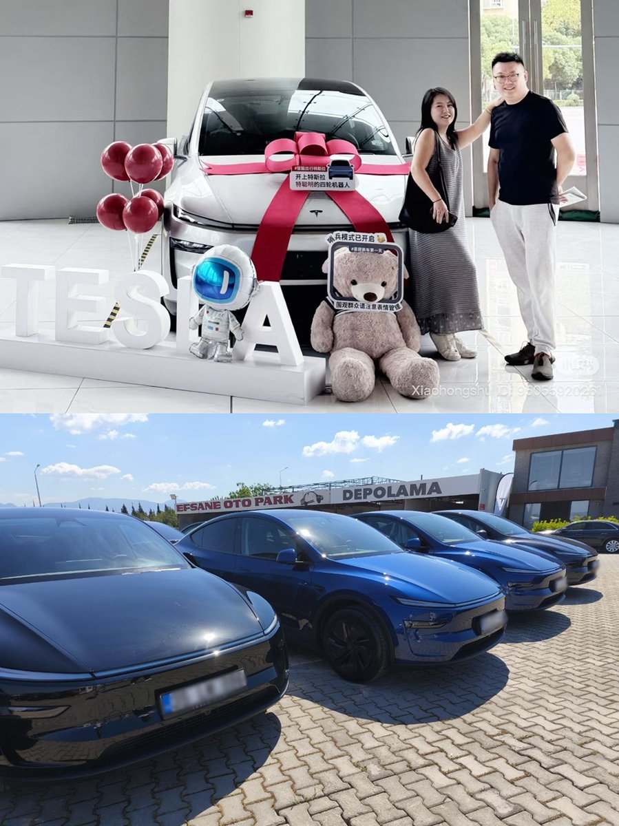 ÇİN'DE TESLİMAT

vs.

TÜRKİYE'DE TESLİMAT

- söyleyeceklerim bu kadar :)

#tesla #teslamodely #modelyjuniper #teslatürkiye
