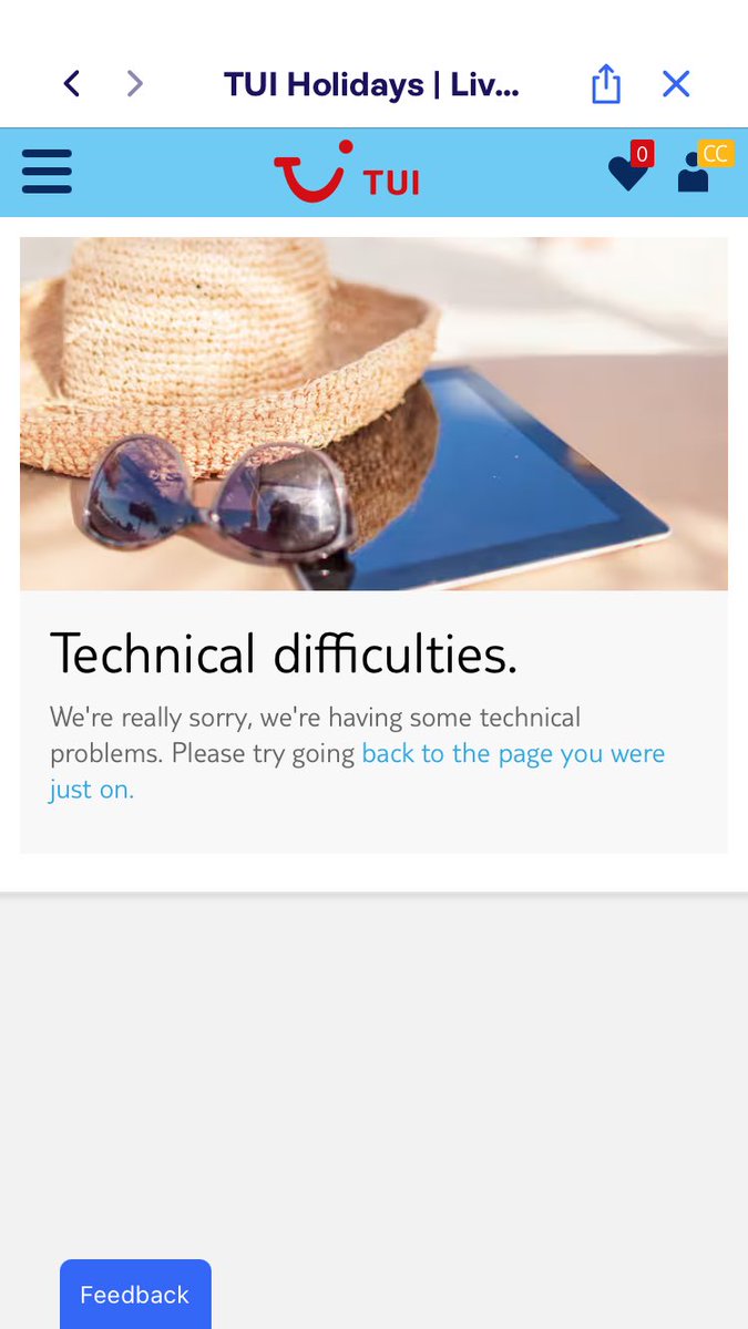 carson_conor's tweet photo. @TUIUK I have tried to add API several times and keep getting the ‘technical difficulties’. The response from TUi staff is to come to the support at least 6 hours before and speak to staff. It’s a 7am flight and we have 1 yr old twins… this is a TUi problem and the customer… https://t.co/10PS1EAlBd