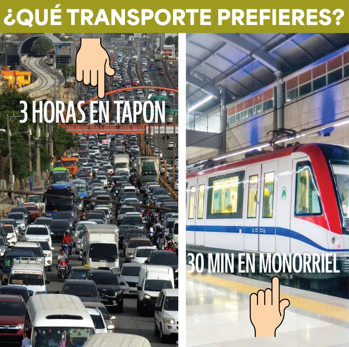 Sandra253012382's tweet photo. Luis Abinader está quitando el dolor de cabeza de los tapones con este monorriel #MonorrielModernidad https://t.co/ZgqBVVIa4z