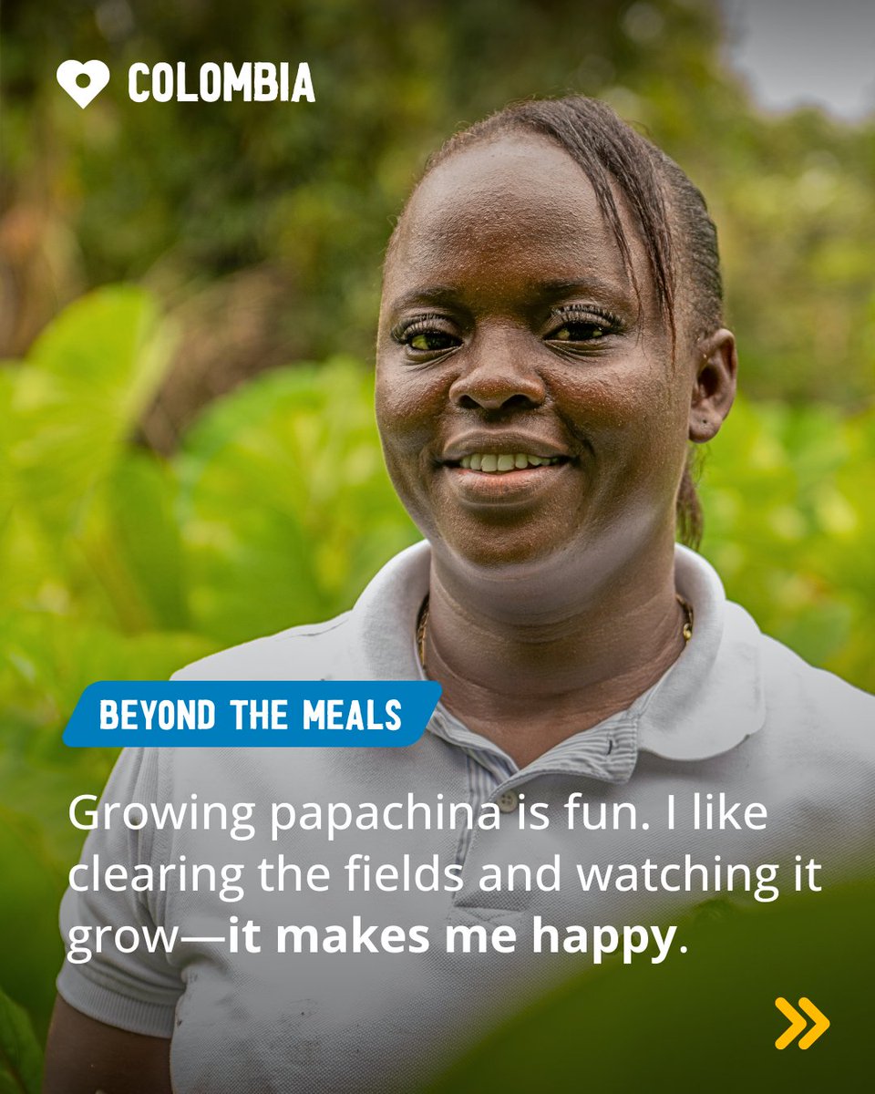 ShareTheMealorg's tweet photo. #BeyondTheMeals 🌱 Meet Daira, a resilient Afro-Colombian farmer helping empower #papachina producers in Bajo Calima, #Colombia. 

A @WFP resilience project helps her, and other farmers and producers, to improve food marketing and preserve traditions 😊

📸 WFP/Giulio d'Adamo https://t.co/9DY2xdIE4x