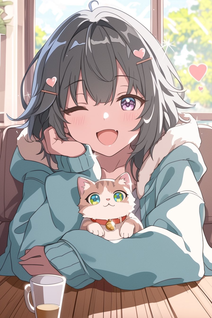 こねこ様♡ありがとうございます♡ ありがとうございます ハチワレ猫のイラスト素材 [96333825] - PIXTA