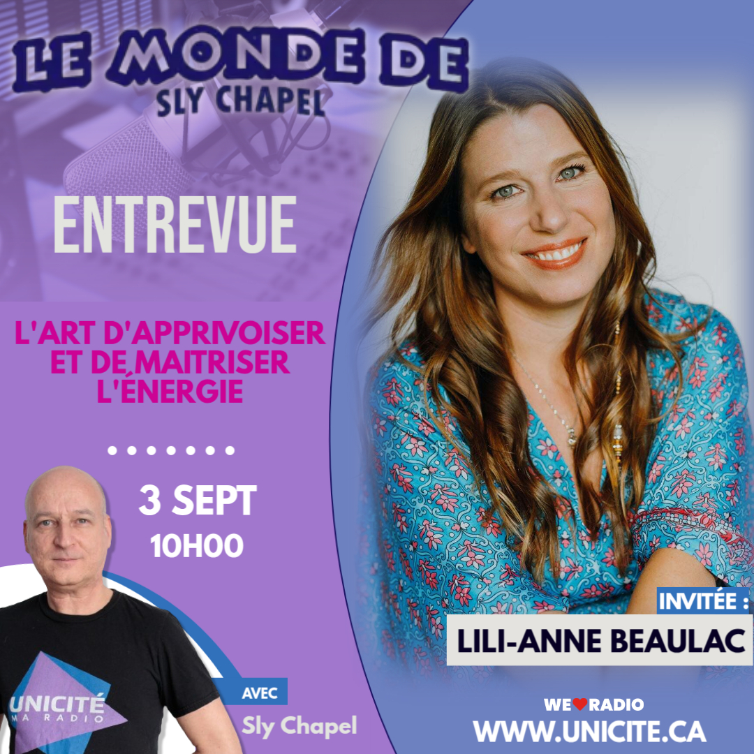 À 10h, découvrez l'univers fantastique de Lili-Anne Beaulac. Elle vient nous parler de son livre "L'art d'apprivoiser et de maitriser l'énergie" et de télépathie avec les animaux et les plantes. 
unicite.ca ou via l'appli We ❤️ Radio
