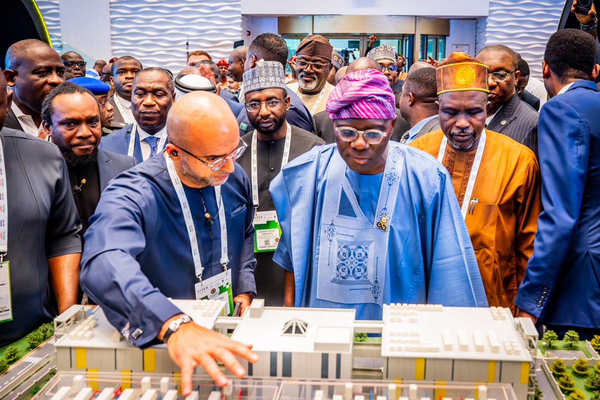 NITDANigeria's tweet photo. Governor of Lagos State, @jidesanwoolu, Director General of NITDA, @KashifuInuwa, Chairman Senate Committee on ICT & Cybercrimes, Sen. @SalisuShuaibA and other key stakeholders touring exhibition booths at #GITEXNigeria 2025, live at the Eko Hotel Convention Centre.

The exhibition floor is buzzing with the future of technology, showcasing Nigeria’s ingenuity and Africa’s digital promise to the world.