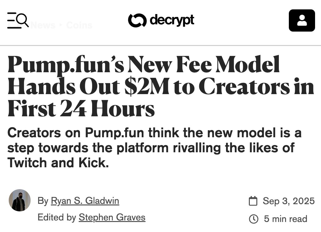 This reminds me of when YouTube gave creators the chance to monetize their content. You know what happened after that? Mass adoption.

As the platform continues to grow and reward users, don't be surprised if one day you open CoinMarketCap and see $PUMP TOP 10.

We are so early.