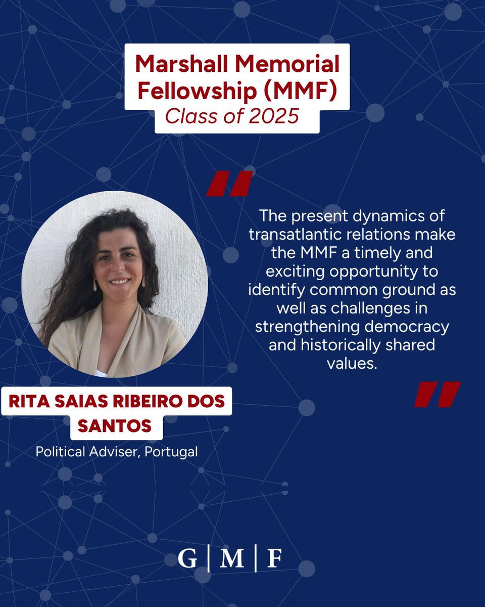 🎓 Meet the 2025 MMF Fellows! (Part 4)

📣 GMF is proud to introduce the participants of the 2025 Marshall Memorial Fellowship. The fellows will begin their programming in Washington, DC, and then continue with 24 days of immersive, transatlantic travel.

👥 The fellowship will