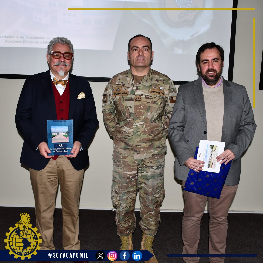 Acapomil_'s tweet photo. 🔬 En la Academia Politécnica Militar se realizó la charla:
“Aplicaciones de las Tecnologías Nucleares”, dictada por el Dr. Felipe Guevara @cchen_gob  y acompañado por el Dr. Leopoldo Soto.
Un espacio de aprendizaje e intercambio sobre ciencia y tecnología nuclear ⚛️. https://t.co/UG1febdrUx